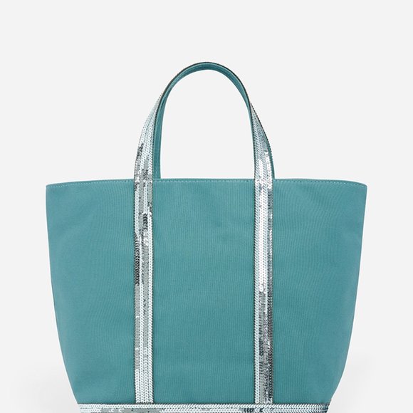 NEW Vanessa bruno Sequins Tote bags M size TURQUOISE - Picture 1 of 8